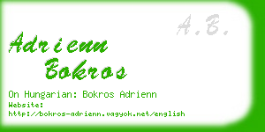 adrienn bokros business card